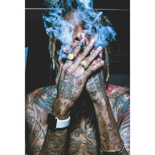 โปสเตอร์ Wiz Khalifa วิซ คาลิฟา Poster แร็ปเปอร์ Rapper Hiphop ฮิปฮอป โปสเตอร์ รูปภาพ ตกแต่งผนัง Music ตกแต่งบ้าน