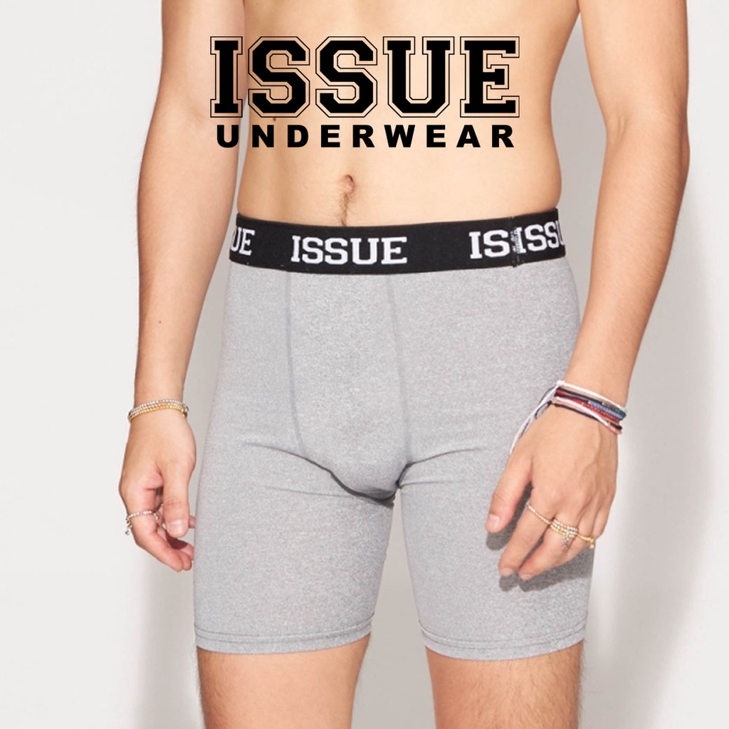 ISSUE UNDERWEAR Mid Way กางเกงชั้นในชาย ขายาว สีเทา