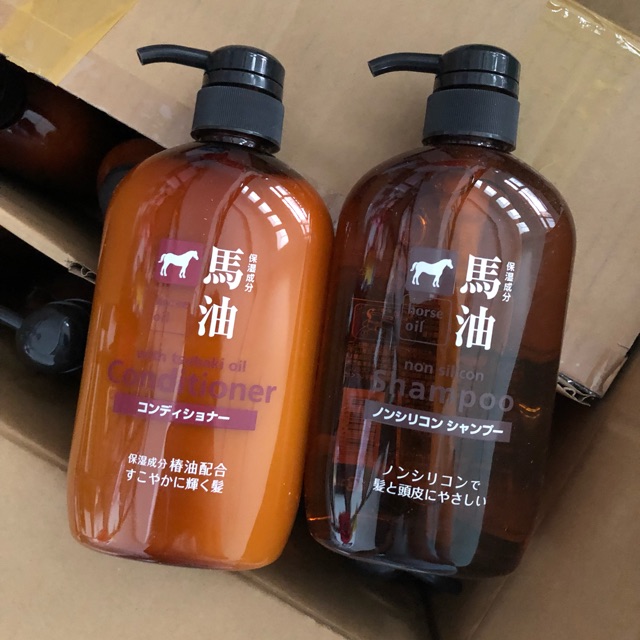 Horse Oil Natural Hair Shampoo + Conditioner Japan { แชมพูสระผม + ครีมนวดผมม ้ า }