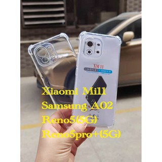 เคสใสกันกระแทกแบบคลุมกล้องรุ่น​Samsung A02 xiaomi mi11 Reno5 5G Reno5pro Reno5pro+