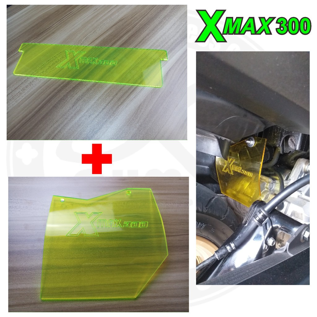 แผ่นกันดีด yamaha X max ปี2020 บังโคลน Xmax บังน้ำดีดเข้าเครื่อง + แผ่นกั้นใต้เบาะ X max 300 จัด SETประหยัด สีเขียว