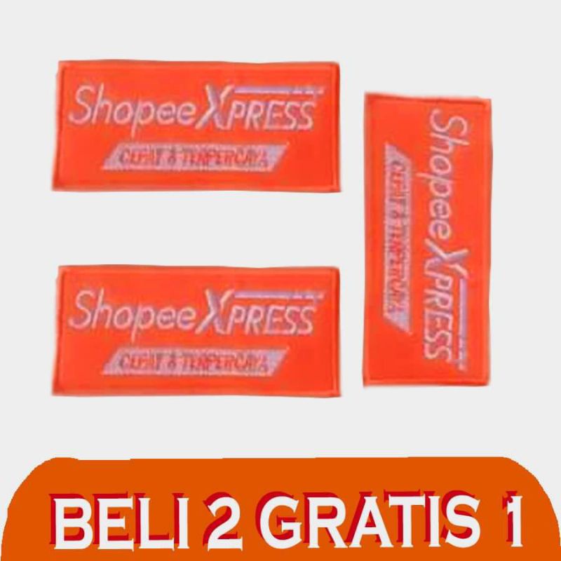 งานปัก Shopee Xpress ตราสัญลักษณ์ Shopee XPress. งานปัก Xpress. ตราสัญลักษณ์ Xpress. งานปักแพ็คเกจ. 