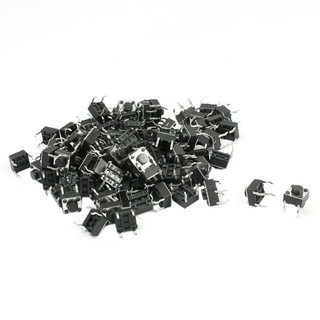 100 x DIP Through Hole SPST Momentary Tactile Tact Switch 6 x 6 x 5mm