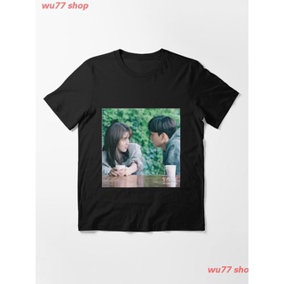 2022 Nevertheless Na Bi And Jae On Essential T-Shirt ผู้หญิง ดพิมพ์ลาย ดผ้าเด้ง คอกลม cotton ความนิยม sale Unisex