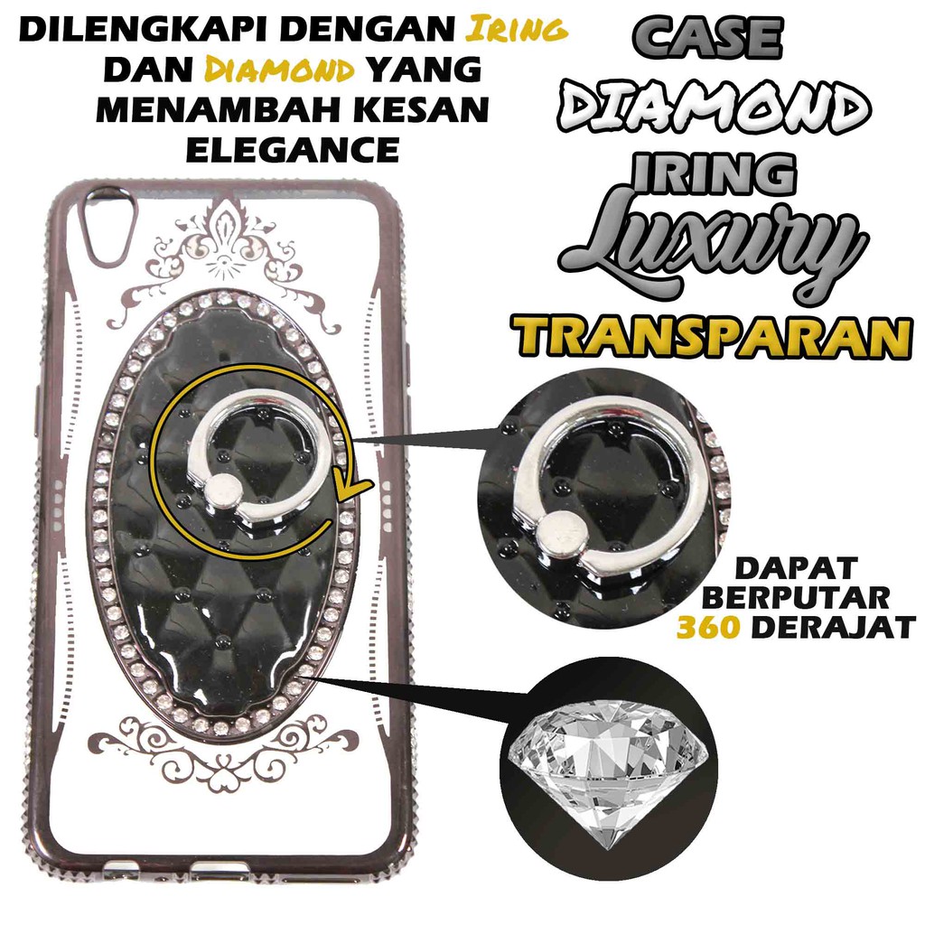 Glamour Diamond Ring Case VIVO Y31 Y51 V5 SAM J7 J510 J5 PRIME I-9082 A720 REDMI NOTE 4 4 4A IP 7+ 7