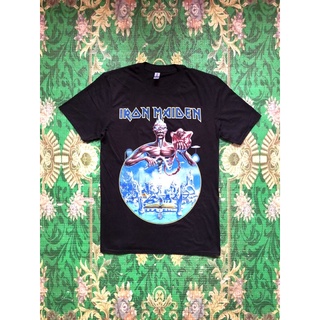 ผ้าฝ้าย 100%🎸IRON MAIDEN เสื้อวง Iron Maiden สินค้านำเข้า ลิขสิทธิ์แท้ S-4XL