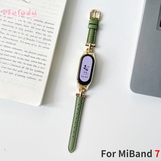 สายนาฬิกาข้อมือหนัง รูปตัว T สําหรับ MiBand 7 xiaomi mi band 7 6 5 4 3 miband7