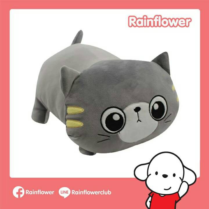 Rainflower ตุ๊กตาแมวตาโตสีเทา (แก็งค์สีหวานนุ๊มนุ่ม) — صورة 3