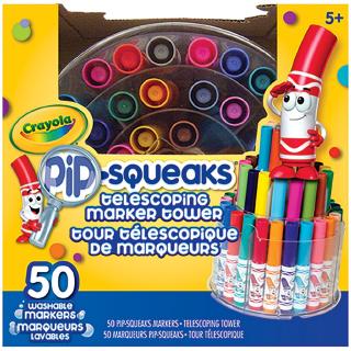 Crayola ชุดสีเมจิกแท่งสั้นล้างออกได้50สีในกล่องทาวเวอร์
