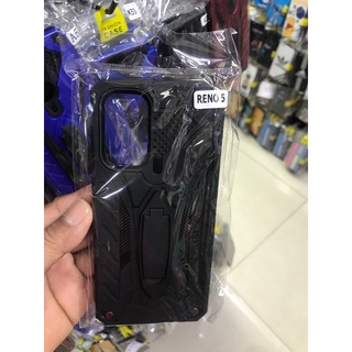 เคสหุ่นยนต์ขาตั้ง Oppo Reno5 มีสี่ดำ สี่แดง สี่นำเงิน เคสกันกระแทกสินค้าพร้อมส่งส่งจากไทย