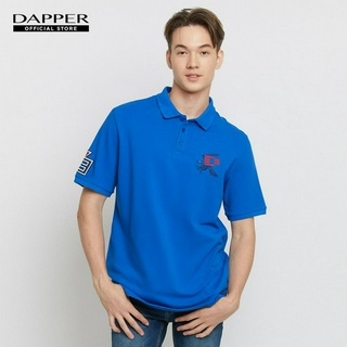 DAPPER เสื้อโปโล D 79 Logo สีฟ้า (KPBD1/623RS)