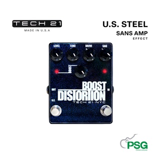 TECH 21 BOOST DISTORTION SANSAMP GUITAR EFFECTS PEDAL