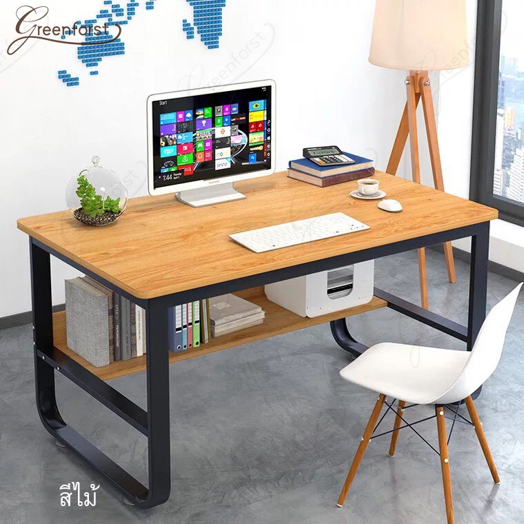 Greenforst โต๊ะทำงาน โต๊ะคอม สไตล์โมเดิร์น (120Cm/140Cm) รุ่น 2129 | Shopee  Thailand