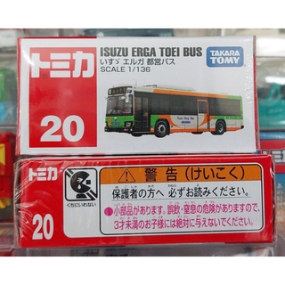 sh โมเดลรถโทมิก้า Takara Tomy Tomica 🧩 No.20 Isuzu Erga Toei Bus สเกล 1/136 ความยาวรถ 6.5 ซม ใหม่กล่องสวยในซีล