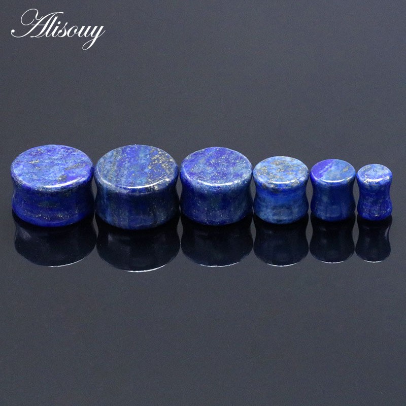 Alisouy 2PCS หินหูปลั๊กอุโมงค์หูวัดหูเจาะหู Stretchers รูปที่ 3
