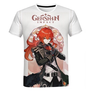 เสื้อยืด พิมพ์ลายเกม Genshin Impact สไตล์ฮาราจูกุ แนวสตรีท คลาสสิก สําหรับเด็กผู้ชาย 2022