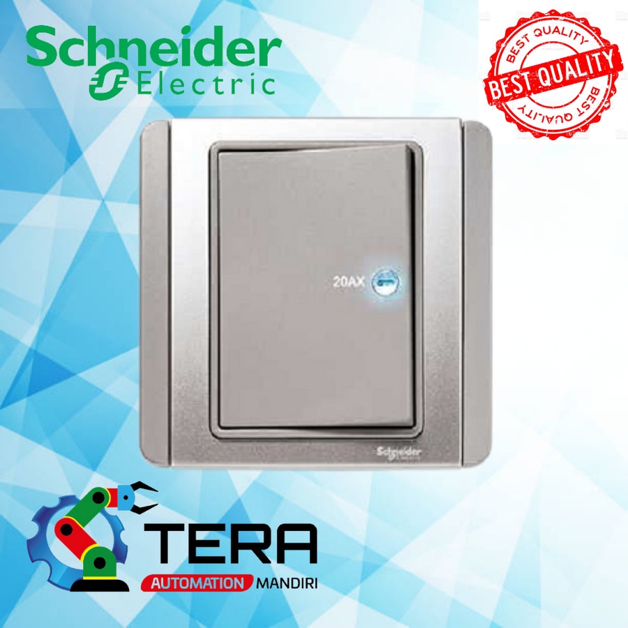 SCHNEIDER NEO E3031HD20 20A 1GANG DOUBLE POLE HORIZONTAL SWITCH GREY.