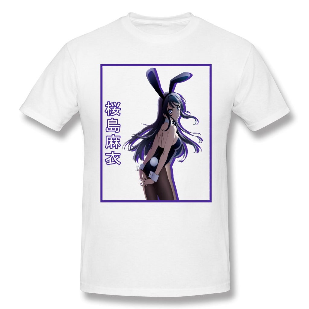 [S-5XL]ใหม่ เสื้อยืดลําลอง แขนสั้น พิมพ์ลายอนิเมะ Rascal Does Not Dream of Bunny Girl Senpai Aobuta 