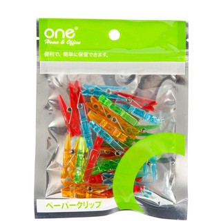 คลิปจิ๋ว คละสี 25 ตัว/ถุง One/Mini clip assorted colors 25 pcs / bag One