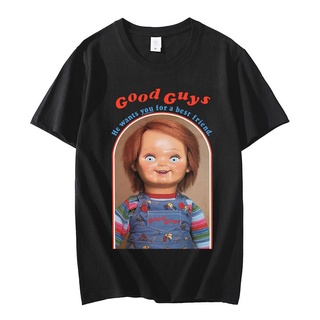 T-shirt  เสื้อยืดลําลอง ผ้าฝ้าย 100% แขนสั้น พิมพ์ลายกราฟิก He Wants You for A Best Friend Chucky สไตล์ฮาราจูกุ สําหรับผ