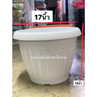 กระถางพลาสติก กระถางปลูกต้นไม้ขนาด 17 นิ้ว