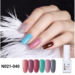 ยาทาเล็บเจล Nature UV/LED สีทาเล็บ ยาทาเล็บ Gel 6ML. (สี21-40)