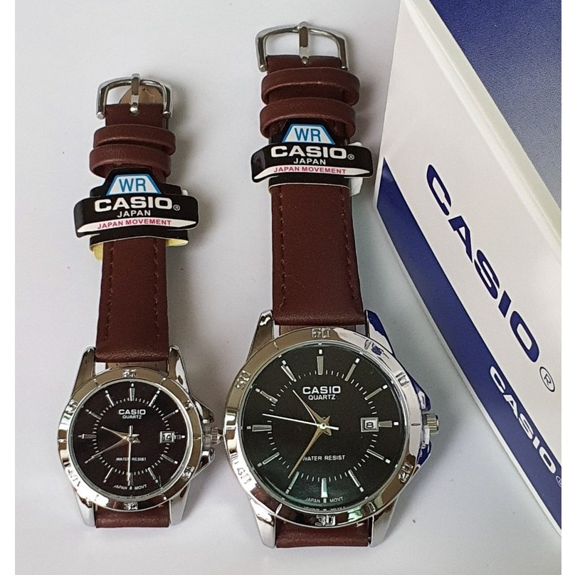 casio💖นาฬิกาผู้หญิง สายหนัง กันน้ำ วันที่ นาฬิกาข้อมือหญิง นาฬิกาcasioหญิง คาสิโอ้ผู้หญิง สีน้ำตาล แสดงวันที่ RC617/1