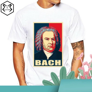 เสื้อยืด พิมพ์ลายโปสเตอร์ Bach Propaganda Pop Art สําหรับผู้ชาย