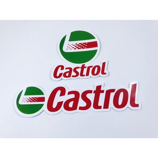 สติ๊กเกอร์ Castrol 2ชิ้น สติกเกอร์ น้ำมัน รถแข่ง แต่งรถ ติดรถ รถมอเตอร์ไซค์ รถยนต์ JDM PVC Sticker Racing Car Motorcycle