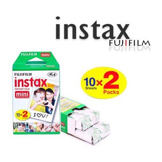 Instax Fuji ฟิล์ม โพลารอยด์ Polaroid Instax Mini Film Fuji ฟิล์มฟูจิ แพค 10 ใบ แพคคู่ 20 ใบ โพลาลอยหมดอายุ 1