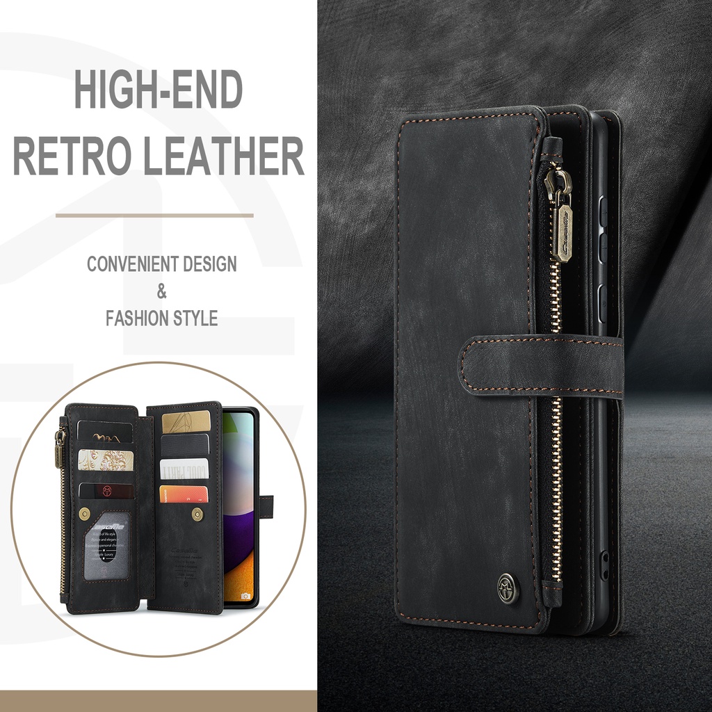 Samsung A12 A71 A52 a17 A37 A57 Caseme C30 Card Slot Cover Leather Wallet Case