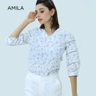 AMILA Blouse AM-B828 แขนสั้น IGPU21-10