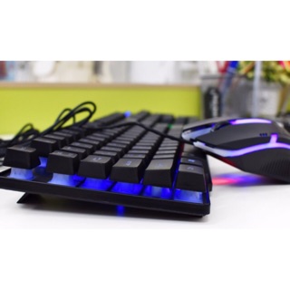 Oker Keyboard &amp; Mouse Blacklight Gamingรุ่น 6120เซ็ตคู่เมาส์+คีย์บอร์ด