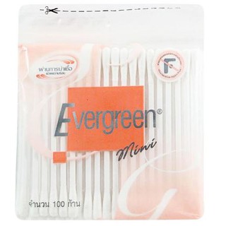 Evergreen เอเวอร์กรีน สำลีก้านมินิ (100 ก้าน)