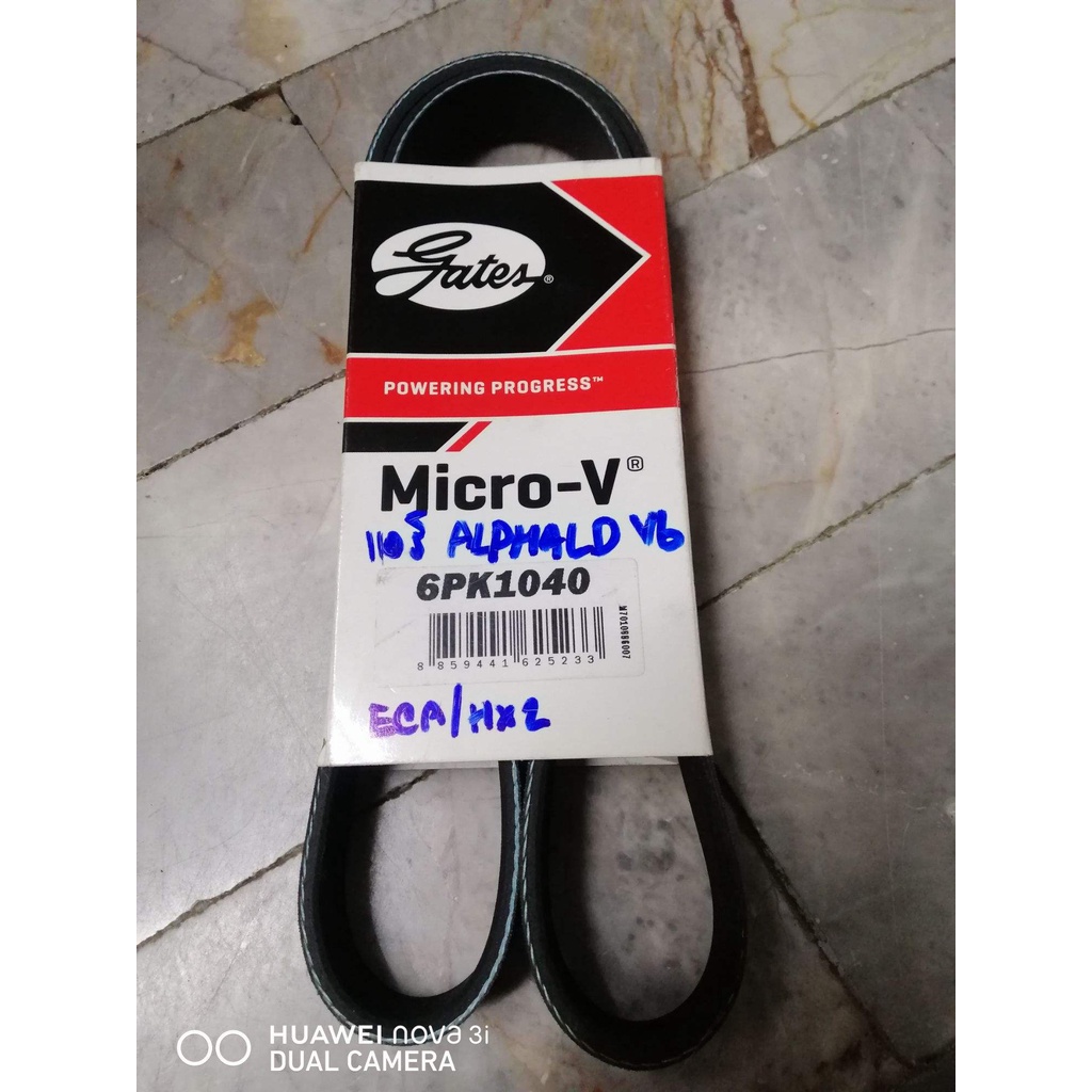 สายพาน​แอร์,ไดร์​ชาร์จ​GATES​ Toyota​ Alphard 02-08,HARRIER​ เครื่อง​1MZ(V6)  6pk1040