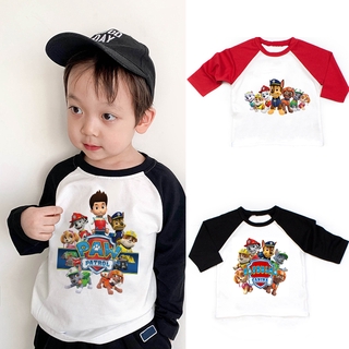 เสื้อยืดแขนยาวลายการ์ตูน Paw Patrol สําหรับเด็ก