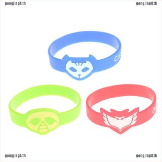 Gong4 PJ Masks Owlette Cat Boy Gecko สายรัดข้อมือซิลิโคน