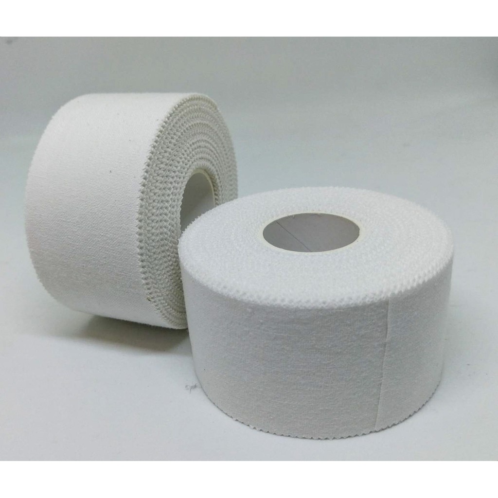 White Sport Tape Rigid สแตรป เทปล็อคบรรเทาอาการปวด บวม