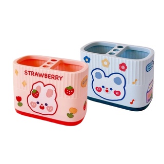 (เก็บโค้ดส่งฟรีหน้าร้านค้า) กล่องจัดระเบียบ แบบ 2 ช่อง ขนาด 13.8*7.2*10 cm. แถมฟรีสติกเกอร์