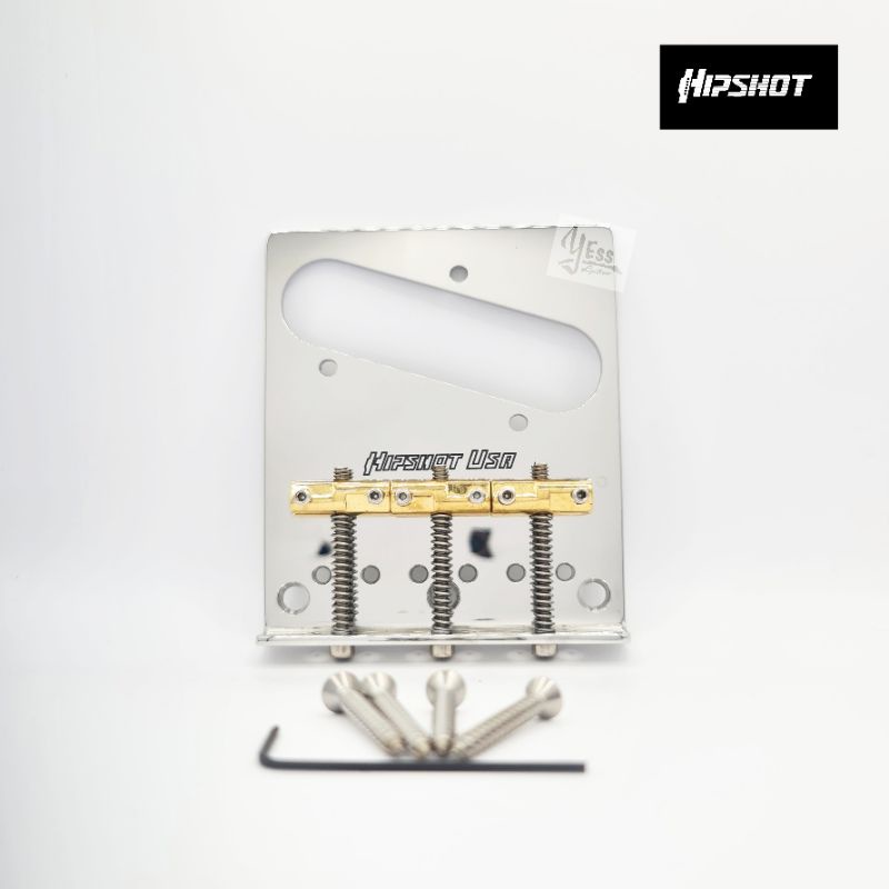 HIPSHOT Telecaster Retrofit Bridge Stainless 3 hole mount 44100-33-ss หย่องhipshot หย่องฮิพชอท หย่อง