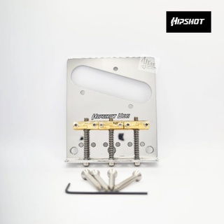 HIPSHOT Telecaster Retrofit Bridge Stainless 3 hole mount 44100-33-ss หย่องhipshot หย่องฮิพชอท หย่องฮิปชอต หย่องกีต้าร์