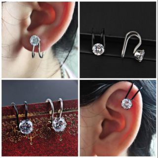 ต่างหูหนีบคริสตัล(ใหญ่) •  Crystal Ear cuff