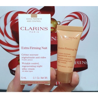 ไนท์ครีม-สูตรยกกระชับ-ต่อต้านริ้วรอย แท้💯%CLARINS Extra-Firming Nuit Night cream 5 ml. มีฉลากไทย