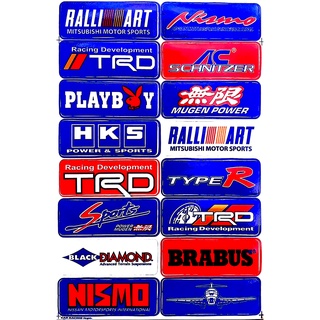 Racing TRD, HKS,Nismo สติกเกอร์แต่งรถรถยนต์ เนื้อPVC เคลือบเงา กันน้ำ กันแดด คุณภาพดี 1 ชิ้น + เก็บเงินปลายทาง