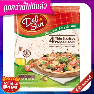 เดลีซัน แผ่นแป้งพิซซ่า 9 นิ้ว 320 กรัม Deli Sun Thin and Crispy Pizza Base 9" 320g