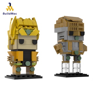 【BuildMOC】ชุดของเล่นตัวต่อเลโก้ รูปอนิเมะ JoJos Bizarre Adventure Dio The World Brickheadz MOC-82909 C7630-18155 337 ชิ้น