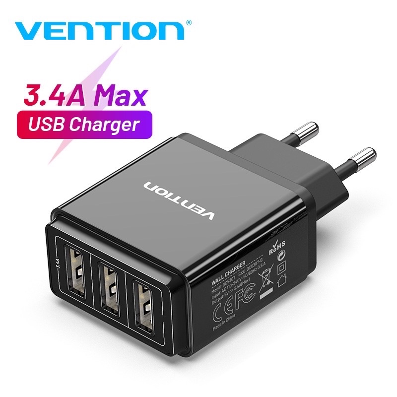 VENTION เครื่องชาร์จเร็ว USB สําหรับ Huawei Samsung iPhone