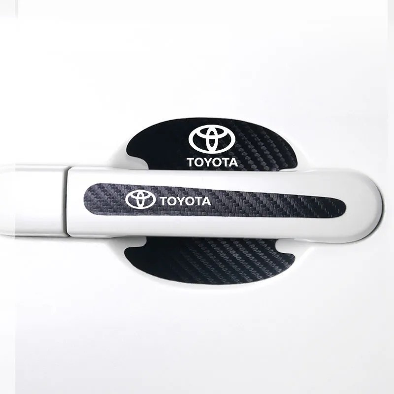 【 TOYOTA / โตโยต้า 】สติ๊กเกอร์คาร์บอนไฟเบอร์คาร์บอนไฟเบอร์สําหรับติดตกแต่งประตูรถยนต์ 4/8 ชิ้น/ชุด - รูปที่ 7