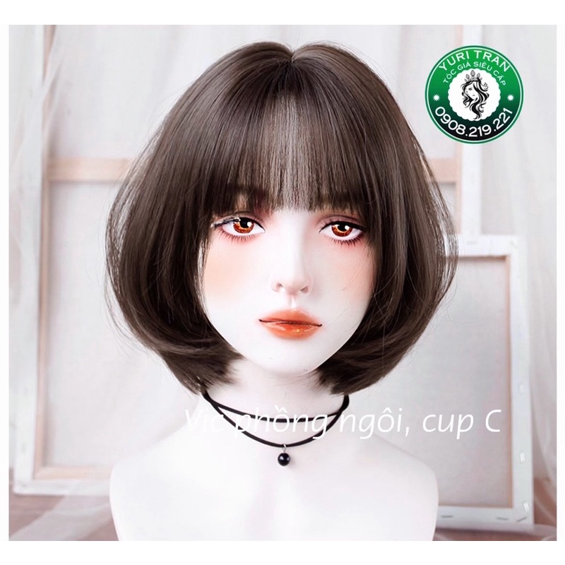 YURI TRAN WIG (ภาพจริง) หางถ้วย vic sole C choco พองมากและสวยงามตามธรรมชาติ มาพร้อมตาข่าย type 1