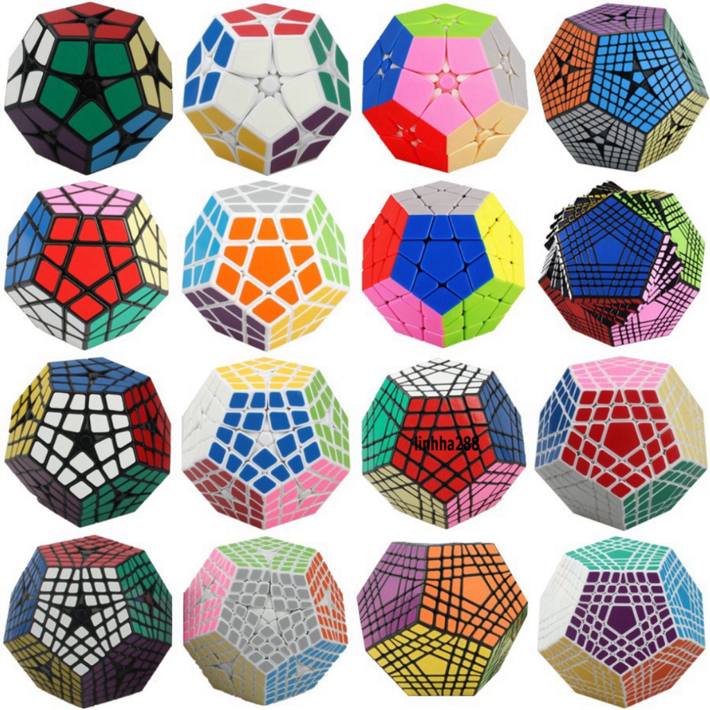 MoYu Meilong Carbon Rubiks Cube Collection 2x2 3x3 4x4 5x5 12 ด้านสามเหลี่ยม Skewb Square-1 SQ-1 Meg